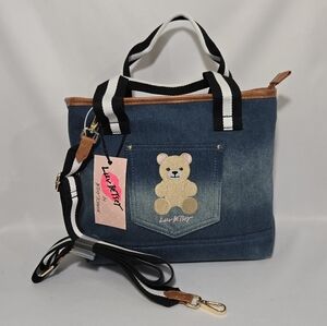 Betsey Johnson LBADDIE Denim Crossbody Purse